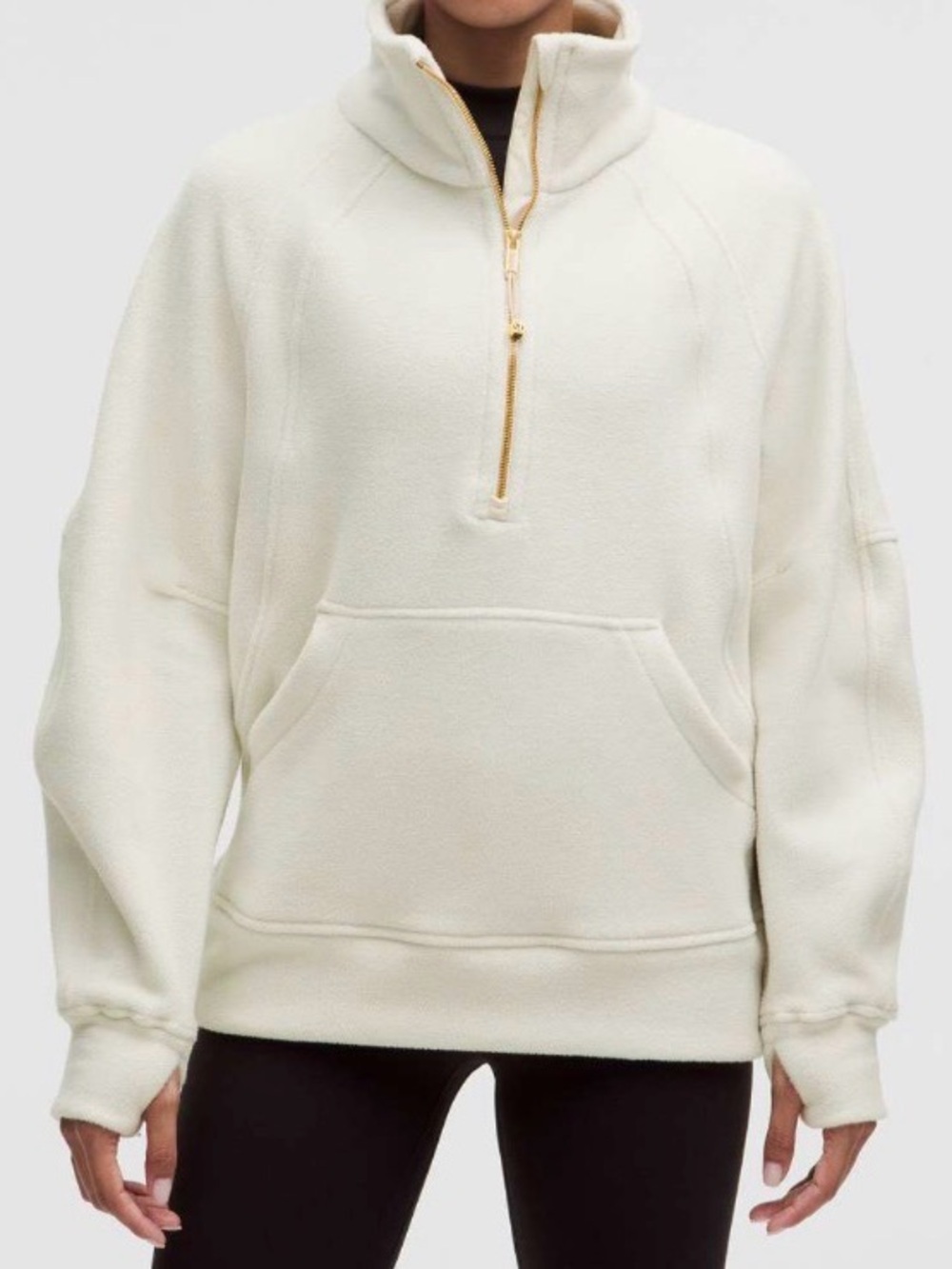 Lululemon Oversized Funnel Neck Fleece Scuba ~ Size XL/XXL ~ Bone